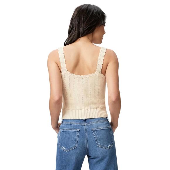 NEW PAIGE mana crochet top in ecru - Picture 2 of 2